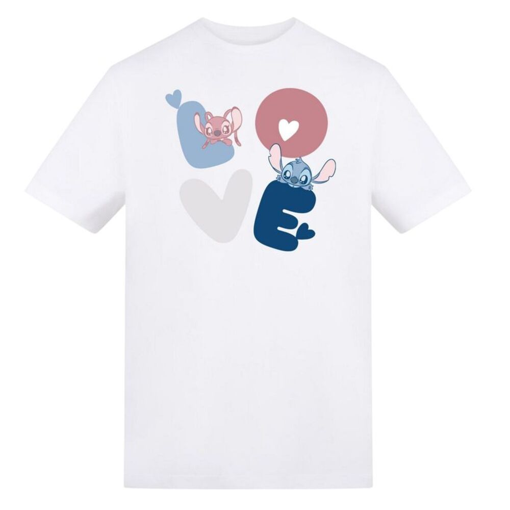 Lilo & Stitch Childrens/Kids Love T-Shirt / White